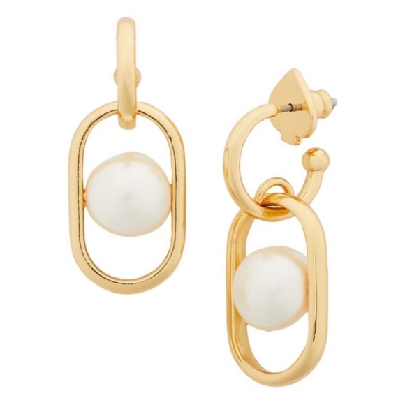 kate spade Jewelry - KATE SPADE ♠️ Gold Glamorous
Strands Huggies Pearl Earrings